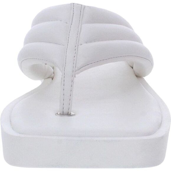 Steve Madden Boost size 9.5 white Faux Leather Square Toe Flip-Flops - Picture 3 of 10